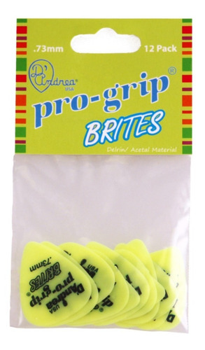 Pack Púas D'andrea .73mm X12 Pro Grip Brites En Cuot