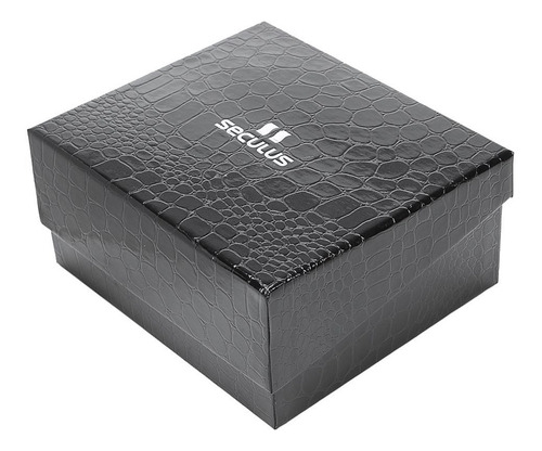 Relógio De Pulso Masculino Seculus Prata Com Canivete 23813