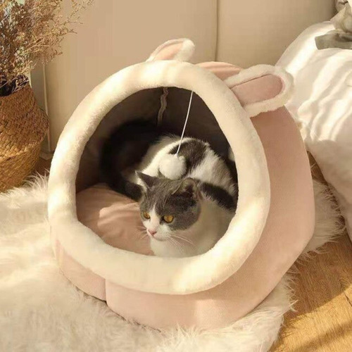 Casa Cama Plush Iglú Nido Mascota Perro Gatos - Wuf