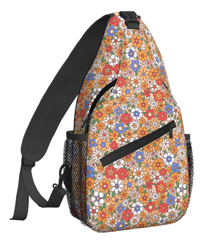 Mochila Colorida Floret De Niukom, Bandolera, Bandolera, Par