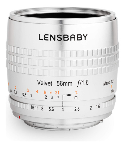Lensbaby Velvet 56 Para Micro 4/3 (plata)