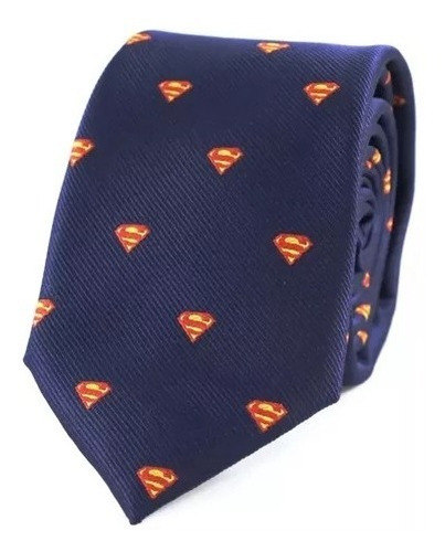Corbata Superman  7 - 3.5 Cm De Ancho 145cm De Largo Nueva