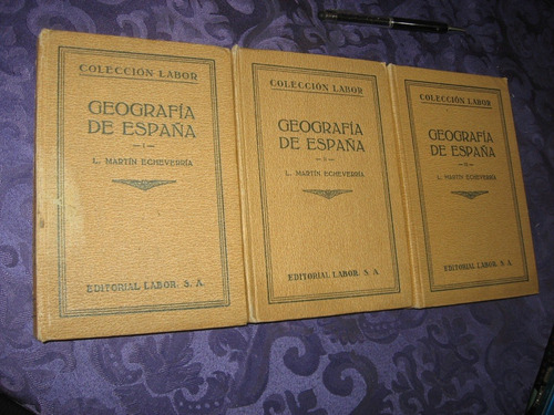 Geografía De España 3 Volúmenes Original Año 1928 E. Labor