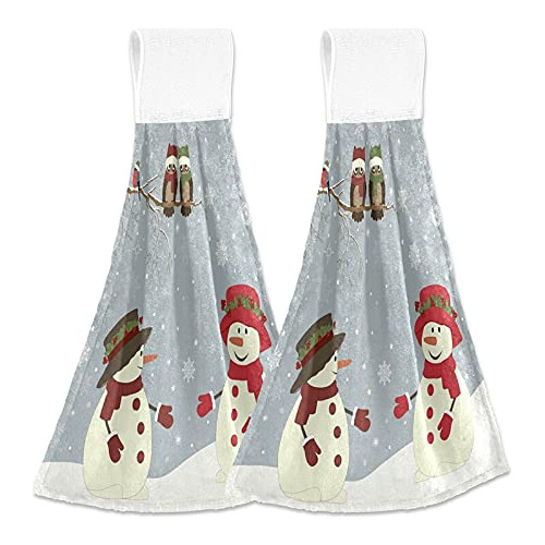 Toallas De Cocina De Invierno Diseño De Muñeco De Nie...