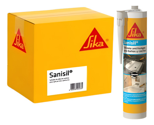 Sanisil Silicona Antihongos Baños Y Cocina Transparente 12pz