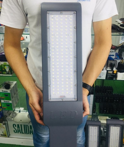 Lampara Led Tipo Lupa A/publico 200w Gris