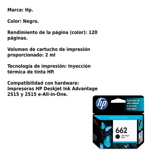 Imagen 6 de 8 de Kit Cartuchos De Tinta Hp 662 Original Negro Y Tricolor