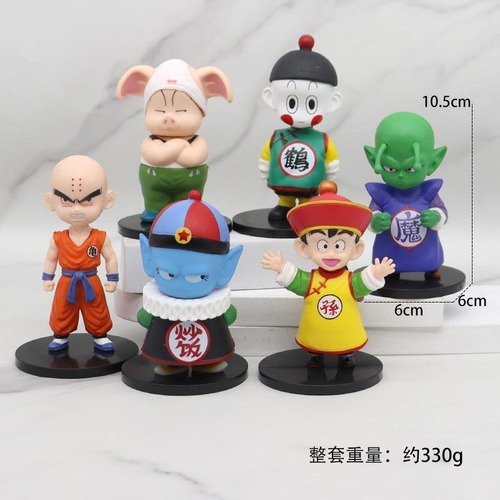 Set Pack De 6 Figura Dragon Ball Krilin Piccolo Chaoz 10cm