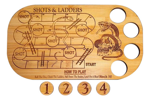 Juego Para Beber Shots Ladders Y Set De Ruleta Party Shot