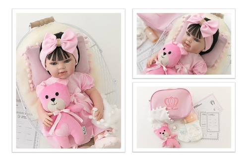 Imagem 4 de 4 de Bebê Reborn Original Linda Menina 100% Silicone Meu Xodó
