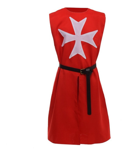 Conjunto Capa Túnica Ordem Cavaleiros Malta - Red Knight