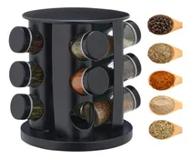 Comprar Porta Temperos E Condimentos Giratório Com 9 Potes De Vidro
