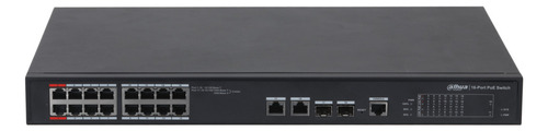 Switch Poe Administrado 16ptos A 100 + 2ptos Gigabit