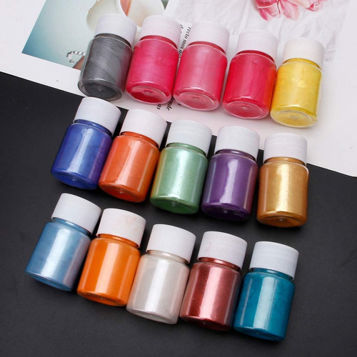 De 15 Colores Tintes En Polvo Resina Epoxi Perla Natural