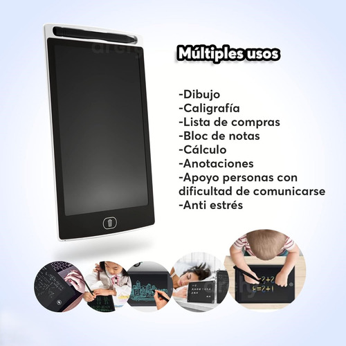 10 Pizarra Mágica Lcd Niños Tableta Multicolor 8'5 Mayoreo