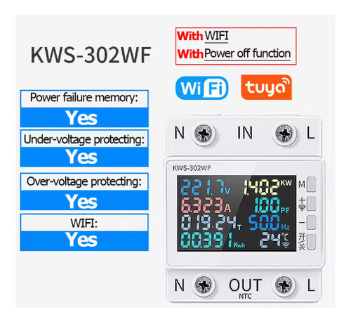 Interruptor Wifi Automatico Termomagnético Tuya Programable