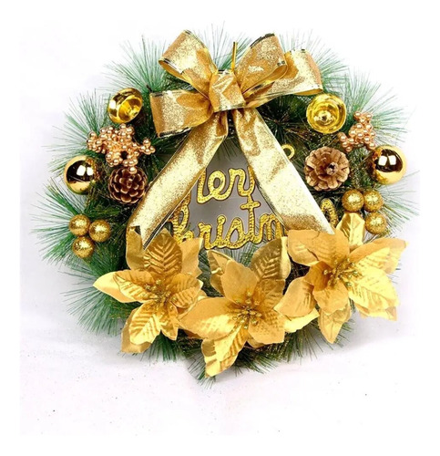 Corona Guirnalda Navideña Adorno Decorativo Navidad 40 Cm