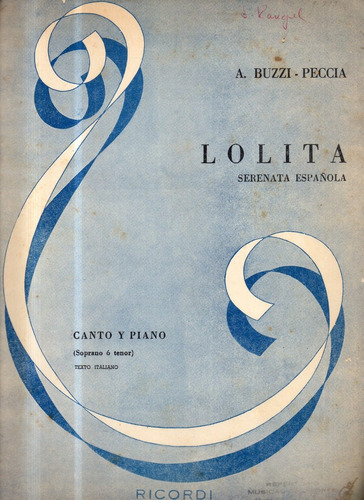 Lolita A. Buzzi Peccia   Partitura Serenata Española