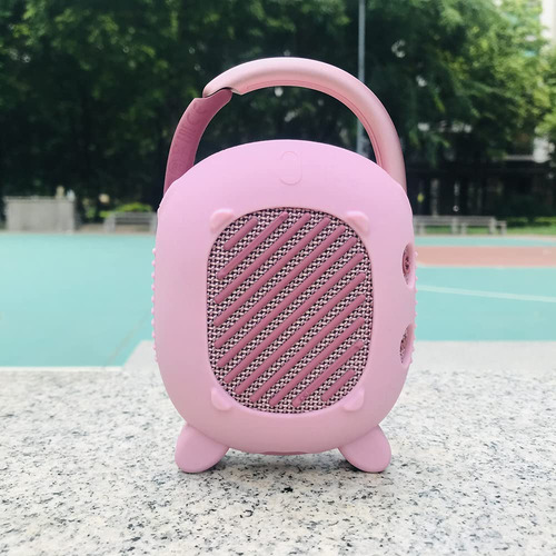 Funda De Silicona Rosa Para Altavoz Bluetooth Jbl Clip 4