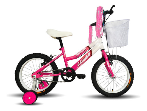 Bicicleta Infantil Peregrina Niña Rodada 16 Ruedas Laterales Color Rosa/blanco
