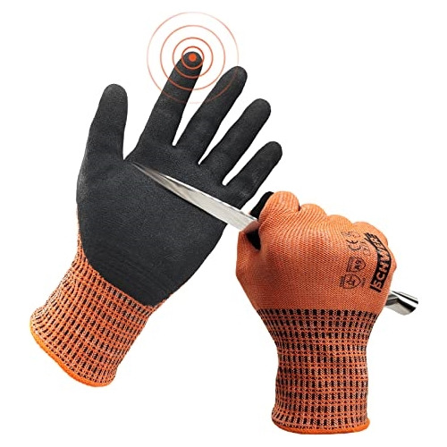 Guantes Resistentes A Cortes Nivel 9, Pantalla Táctil, Negro