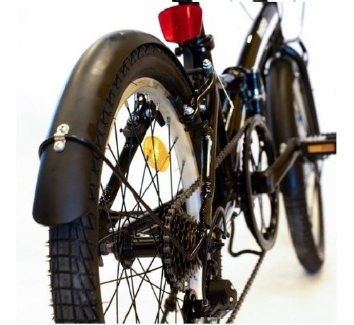 Imagen 5 de 10 de Bicicleta Eléctrica Plegable Rodado 20 Negro