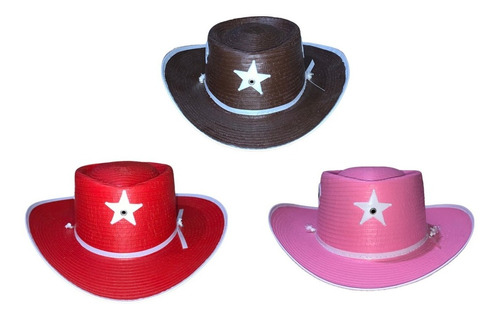 35 Sombrero Vaquero Sheriff Colores Tallas Niño Adulto 