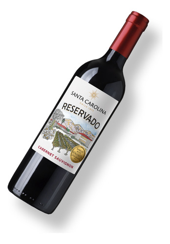 Vino Tinto Cabernet Suavignon Santa Carolina Reservado 750ml