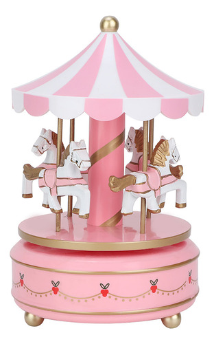 Ms Caja De Música Redonda Merry Go, Carrusel, Regalo,