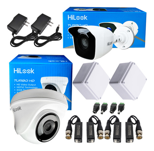 Kit Cámaras Seguridad Hikvision Hilook Domo Y Bala 2mp +acc 