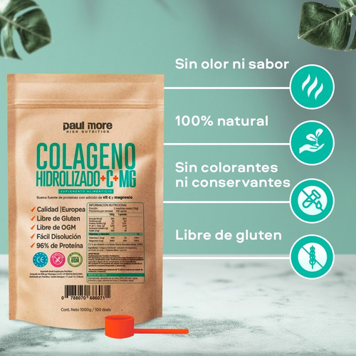 Imagen 2 de 10 de Pack 2x Colageno Hidrolizado + Vit C +magnesio.
