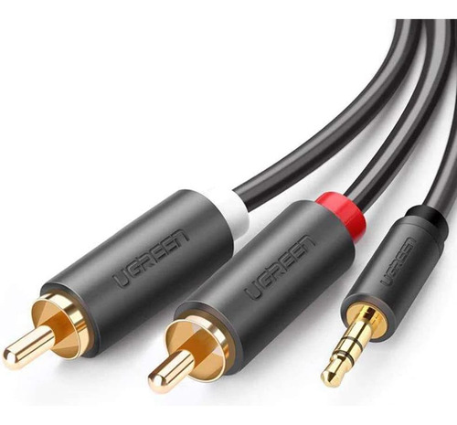 Cable Audio Estereo 3.5mm Auxiliar A Rca Macho 3 Metros,gold