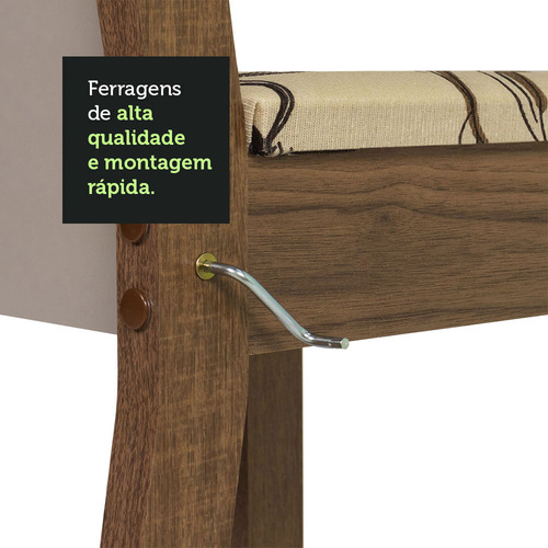 Kit 6 Sillas De Comedor 4291 Madesa Mcl Beige
