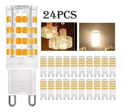 24 Focos Lámpara De Led 5 W Base G9 Cápsula Luz Cálida