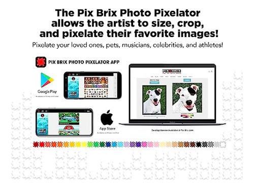Pix Brix Pixel Art Puzzle Bricks, Mezcla De Brix A Granel -