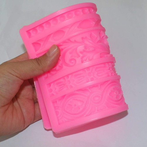 3 Moldes Barrocos Para Fondant, Borde De Desplazamiento, De