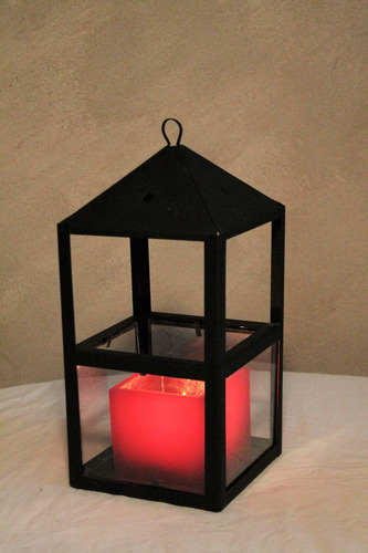 Fanal Farol De Vela En Hierro 25cm