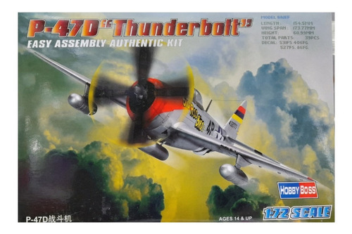 Avião P47 Thunderbolt - Hobby Boss 1/72 - 80257