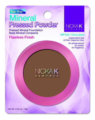 Nicka K New York Mineral Pressed Powder 0.35oz, Mp102 Choco.