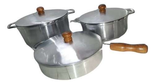 Set De Baterías De Cocina Aluminium Sur Trio Gris 2x 5&7 S28