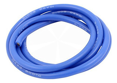 T 10 awg Azul Hilo Cable Cobre Alambre Silicona Flexible Rc