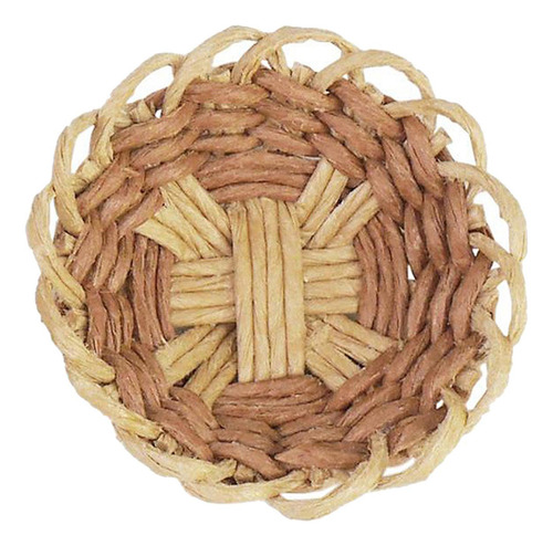 Casa De Muñecas Mini Cesta Tejida Hecha A Mano Juego De