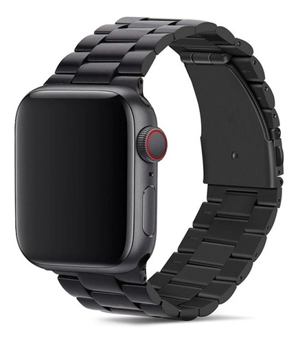 Imagen 1 de 9 de Correa Acero Ajustable Marca Cb Compatible Apple Watch