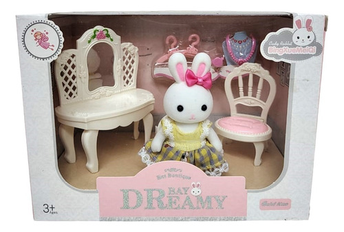 Playset Tocador Conejita Bay Dreamy C/ Accesorios Jeg 6621-1