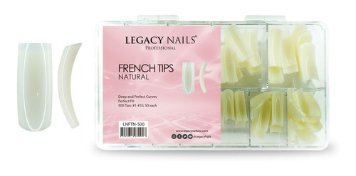 Uñas Tips French Legacy Nails Natural X500