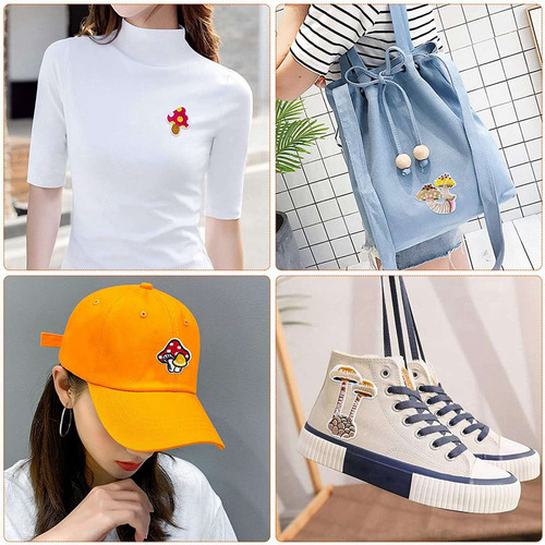 Parches En Forma De Hongos Para Ropa, Pantalones Y Zapatos C