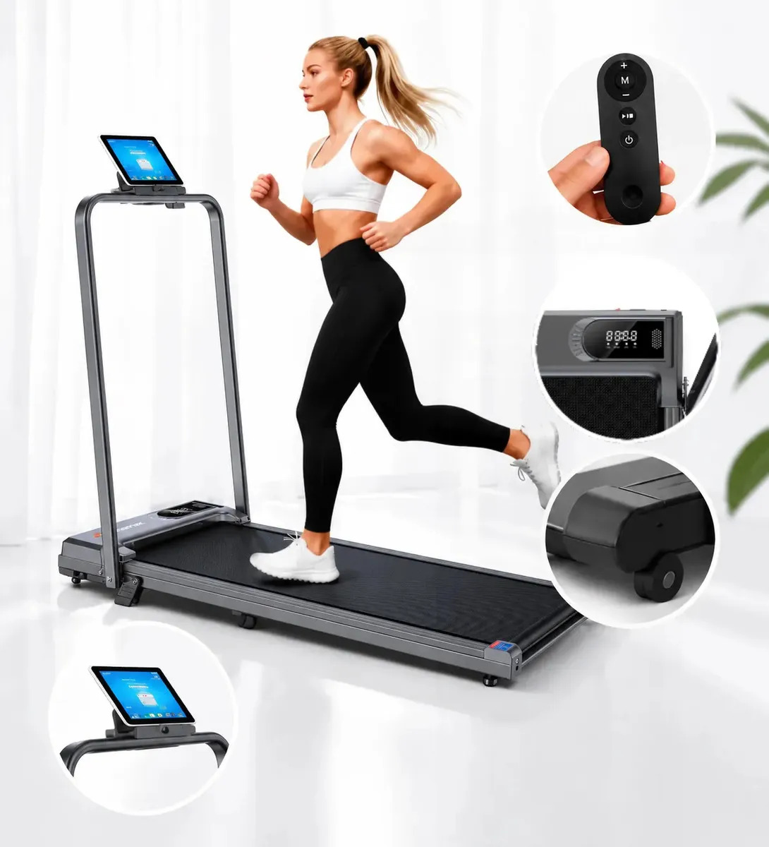 Norvortex Esteira Elétrica Caminhada Corrida Dobrável 2hp Cor Preto