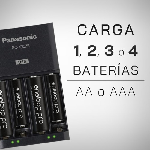 Kit 8 Pilas Aaa Recargables Panasonic Eneloop Pro + Cargador
