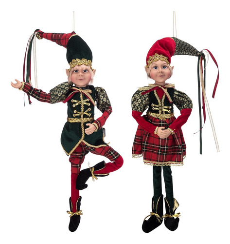 2 Piezas De Elfo Posable De Navidad De 25 Pulgadas, Elf...