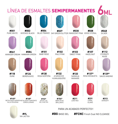 Imagen 3 de 6 de Kit Inicial X 15u Manicuria Esmlates Semipermanente Led/ Uv